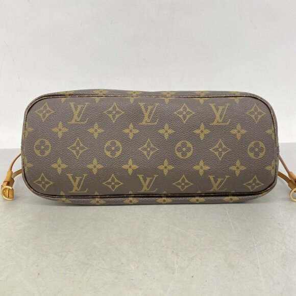 Authentic Louis Vuitton Neverfull PM Monogram Tote Shoulder Bag Brown Tan LV - Picture 11 of 14